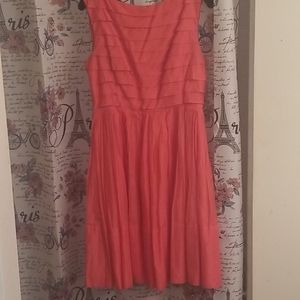 Coral midi dress